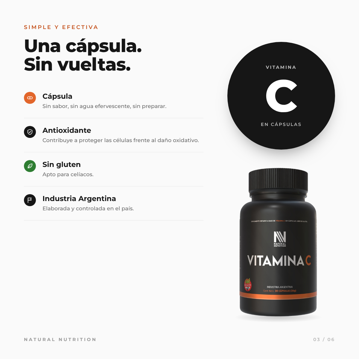Vitamina C — información del producto 3