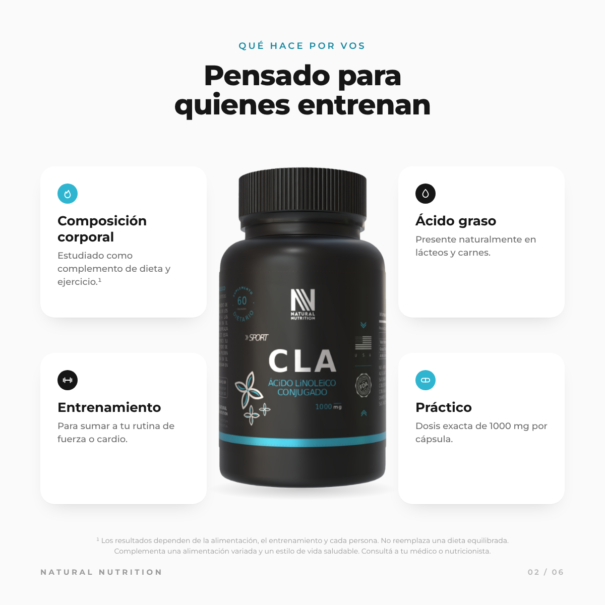 CLA 1000 mg — información del producto 3