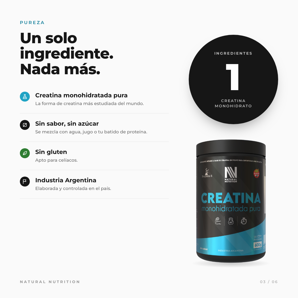 Creatina Monohidratada — información del producto 4