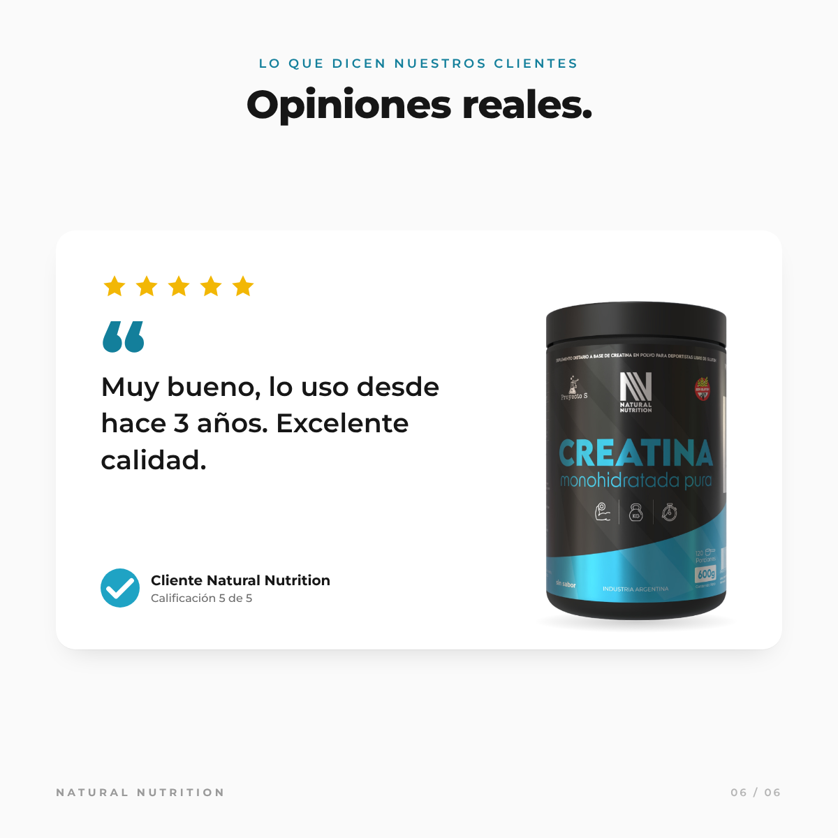 Creatina Monohidratada — información del producto 6
