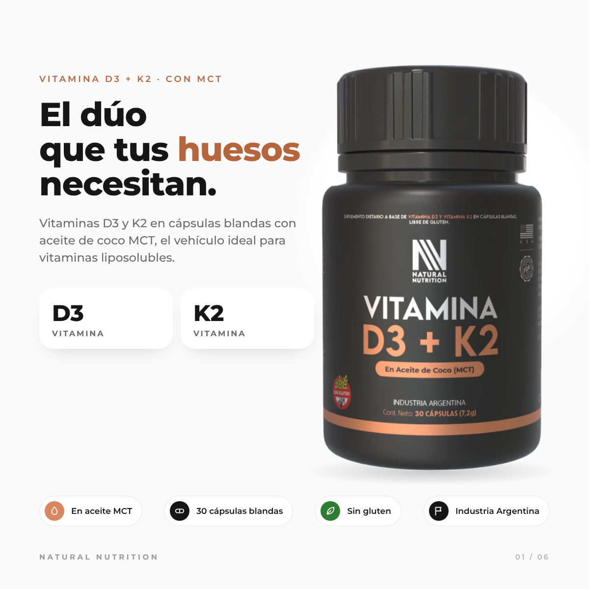 Vitamina K2 + D3 — información del producto 1