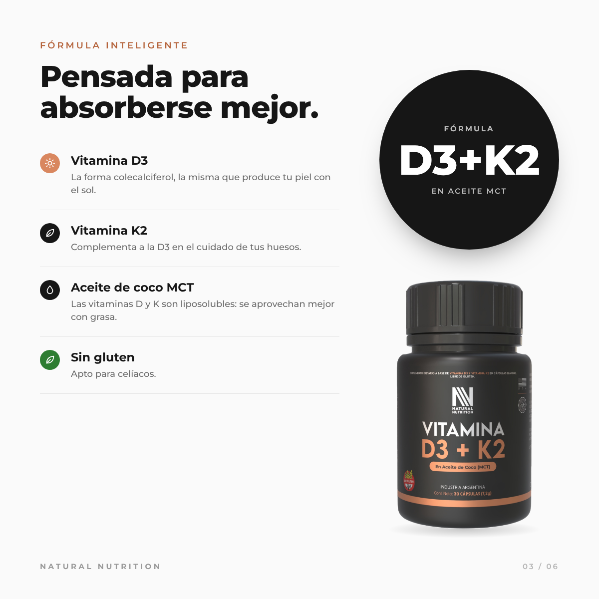 Vitamina K2 + D3 — información del producto 3