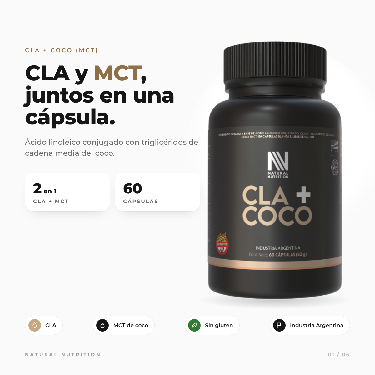 CLA + Aceite de Coco — información del producto 1
