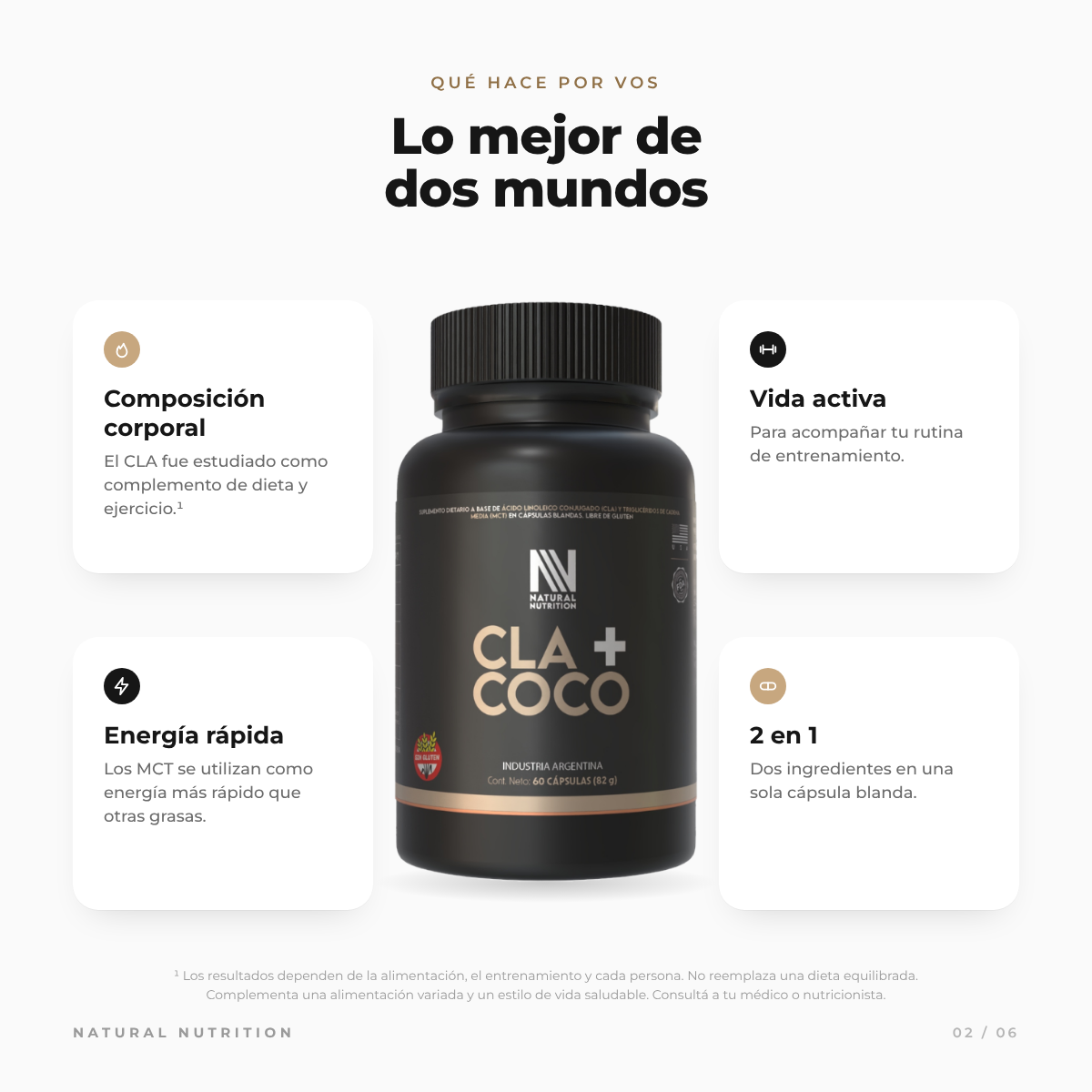 CLA + Aceite de Coco — información del producto 2