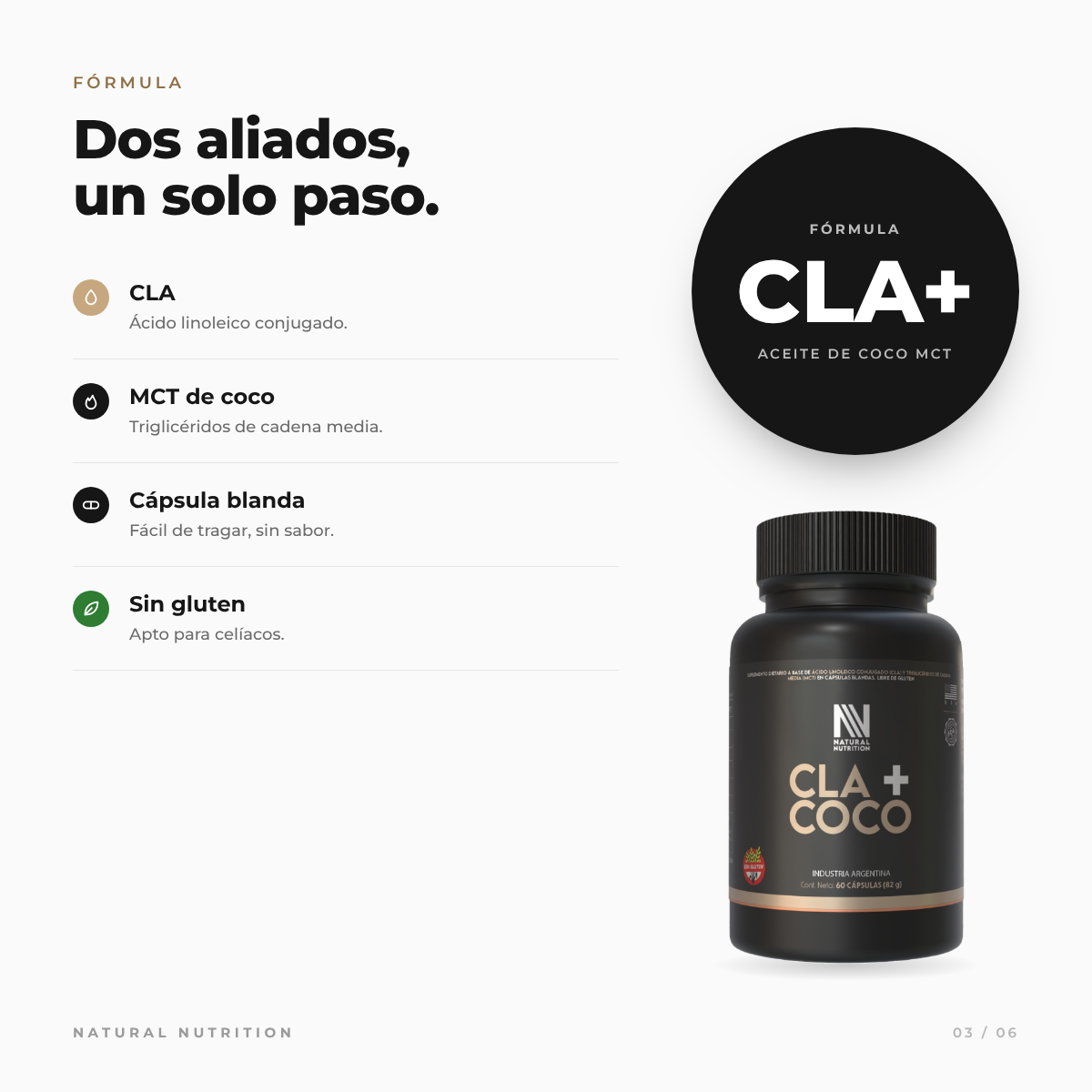 CLA + Aceite de Coco — información del producto 3
