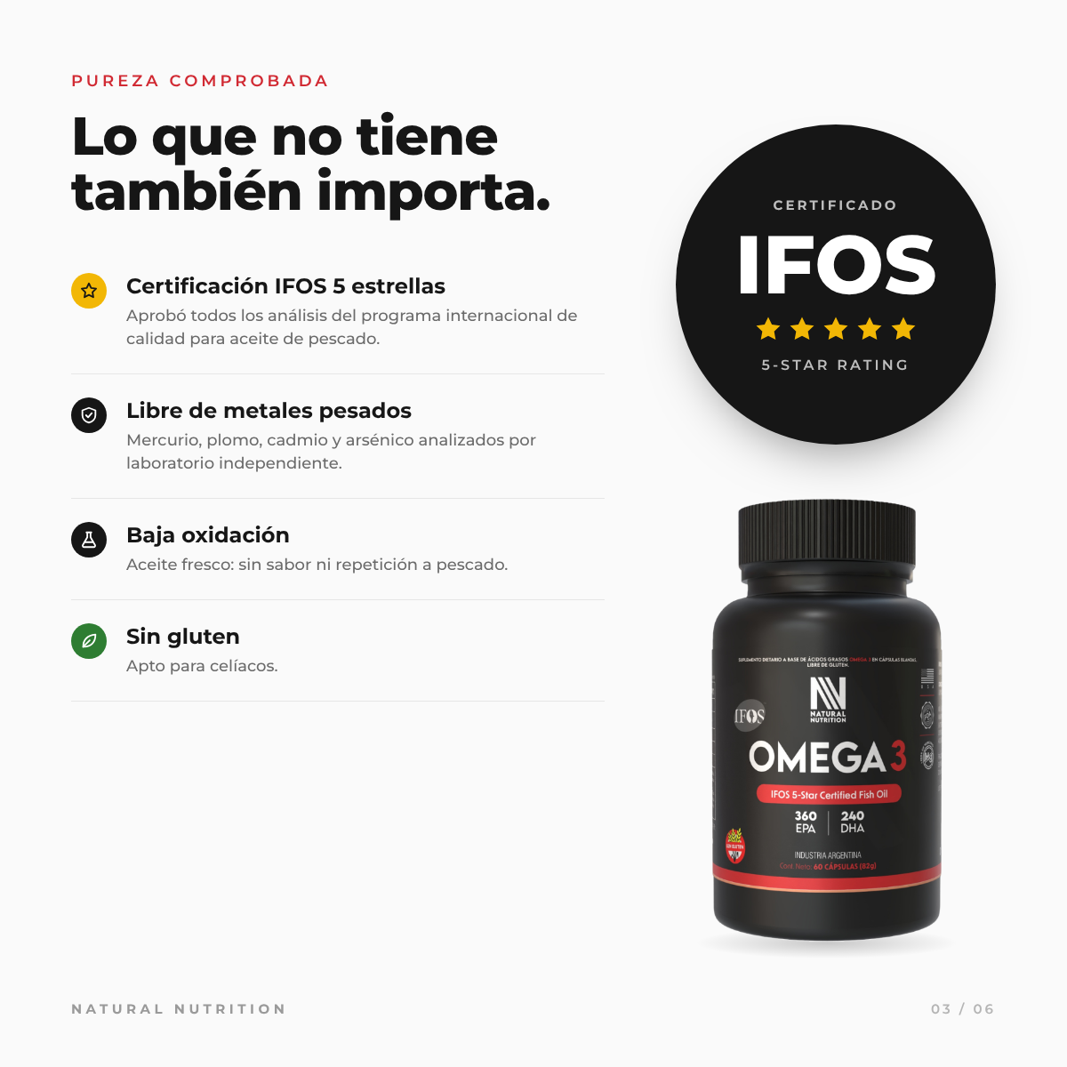 Omega 3 IFOS 360/240 — información del producto 5