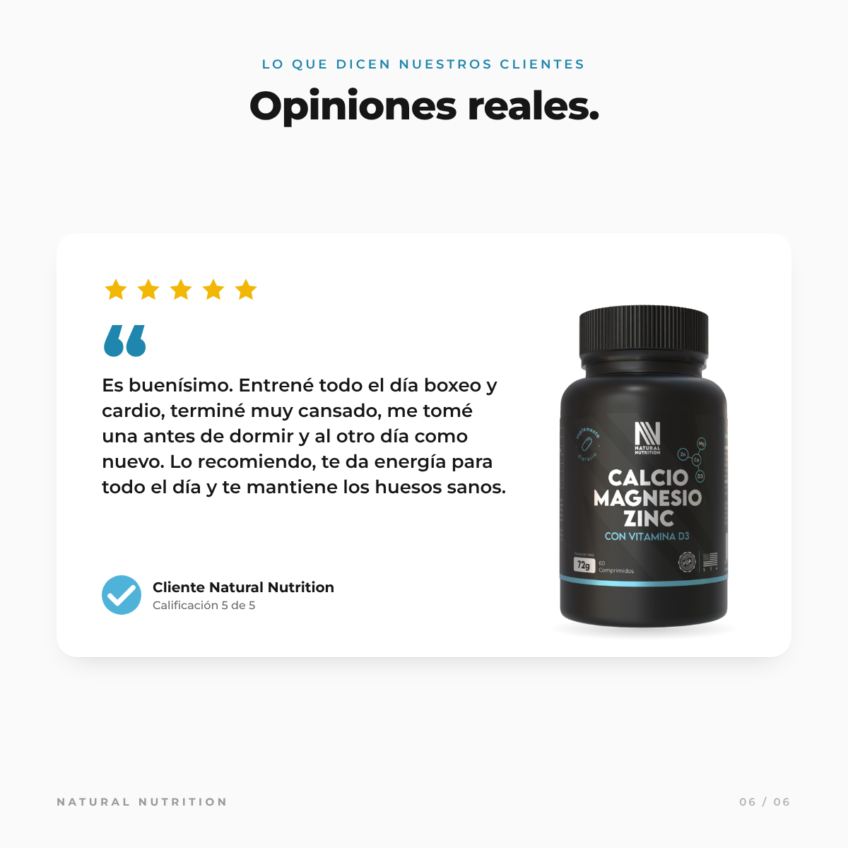 Calcio + Magnesio + Zinc + Vitamina D3 — información del producto 6