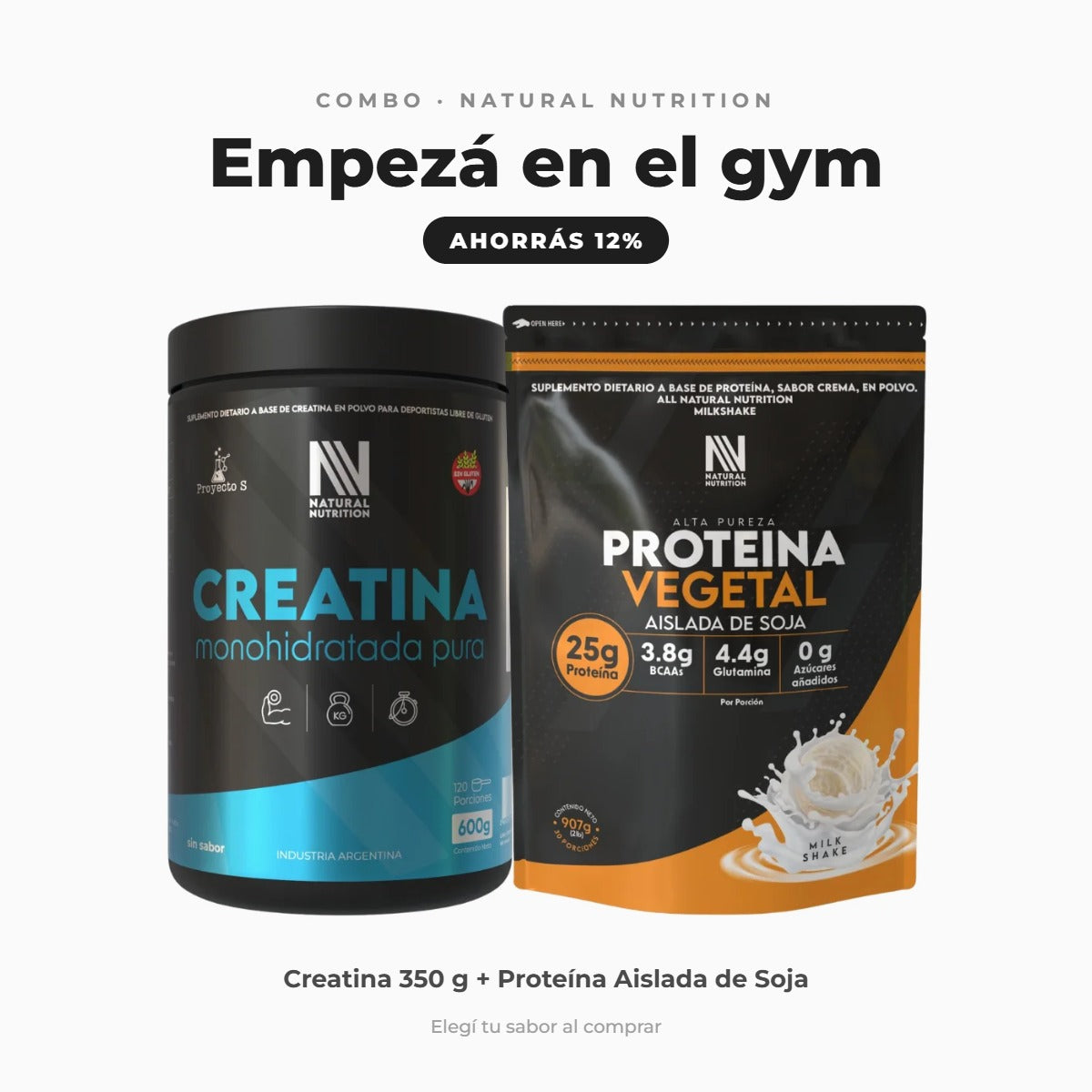 Combo Empezá en el gym — Milkshake | Natural Nutrition