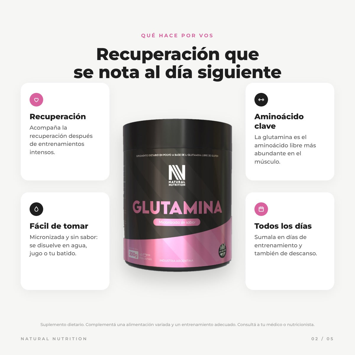 Glutamina Micronizada: qué hace por vos