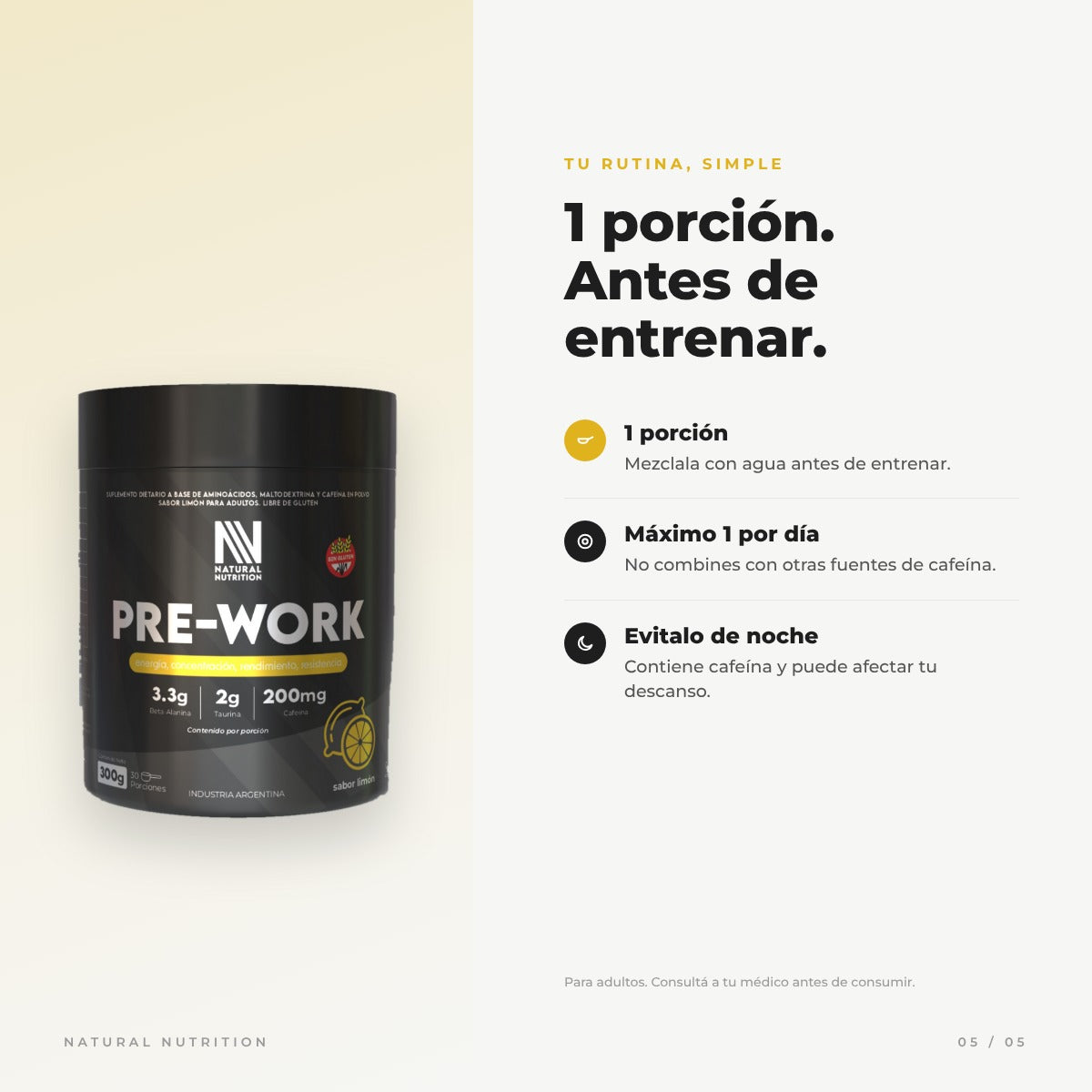 Pre-Work Pre-Entreno: tu rutina